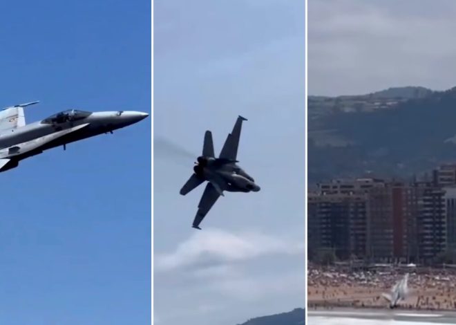 El giro repentino de este F‑18 del Ejército del Aire dejó a Gijón sin palabras. Ahora sabemos exactamente por qué ocurrió